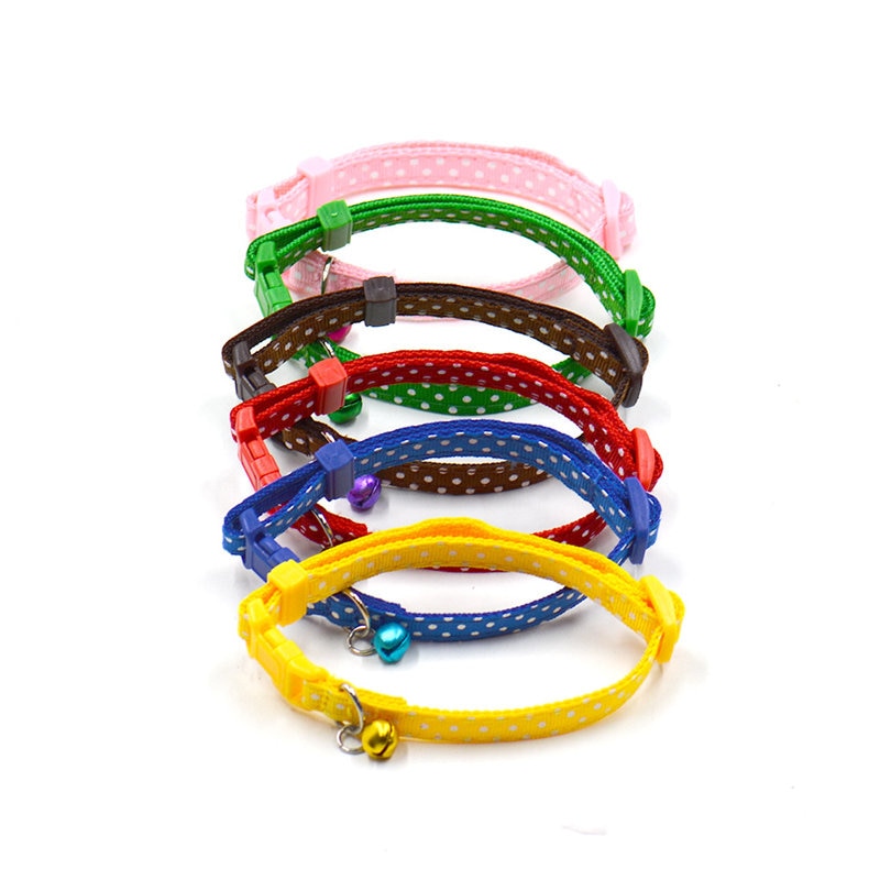 Adjustable Dot Printed Little Dog Collars