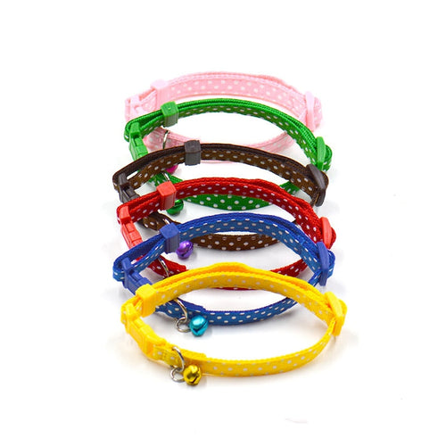 Adjustable Dot Printed Little Dog Collars