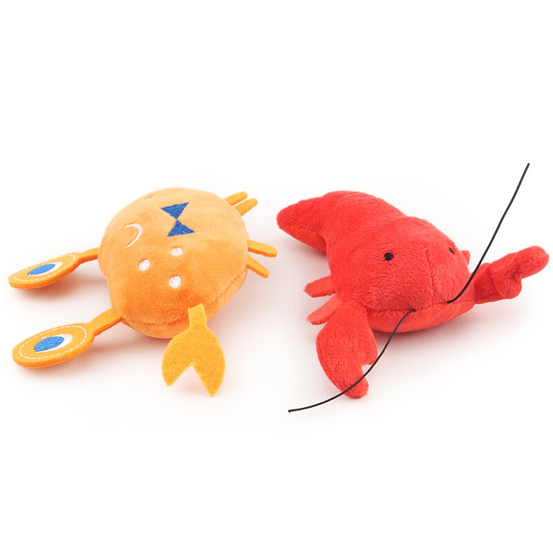 2PCS Lobster Squeaky Cartoon Crab Puppy Pet Toy