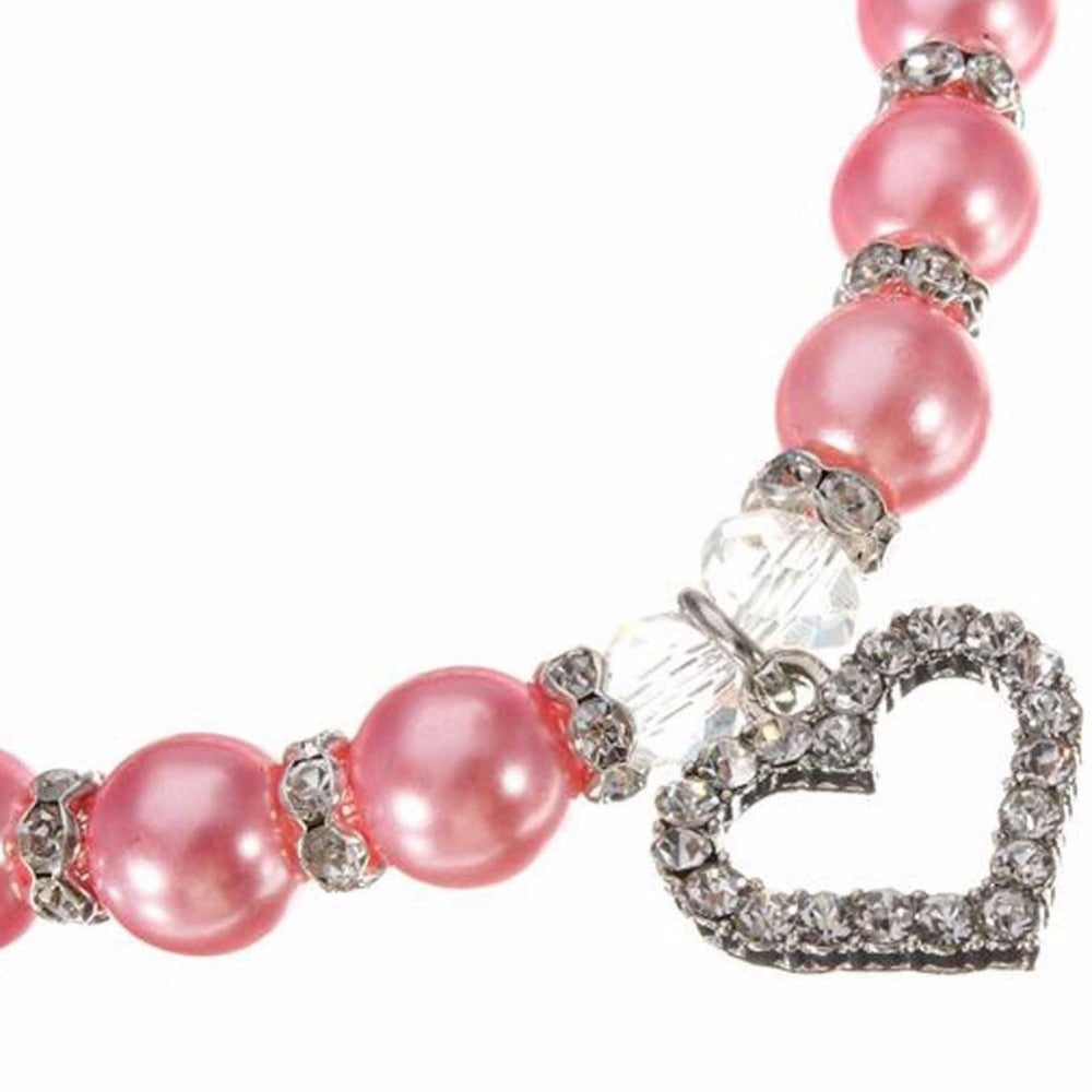 Pet Coller Puppy Dog Cat Pearl Necklace