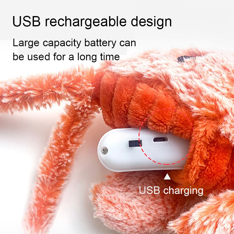 USB Pet Cat Toys  Floppy Lobster