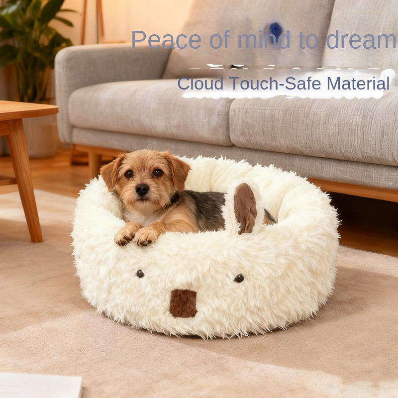 Winter Warm Half-Enclosed Dog Bed