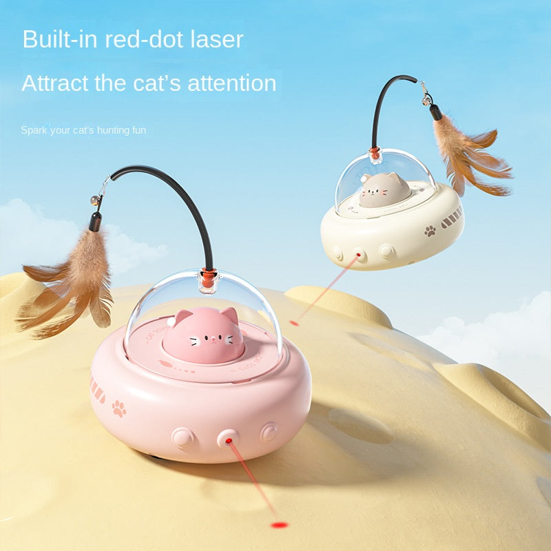 Cat Toy Feather Teaser Stick
