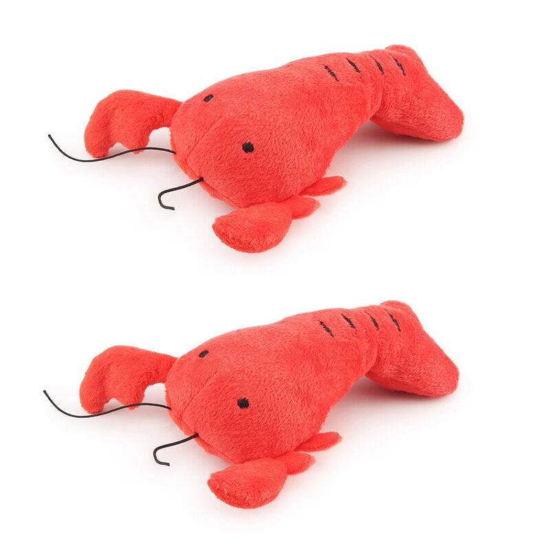 2PCS Lobster Squeaky Cartoon Crab Puppy Pet Toy