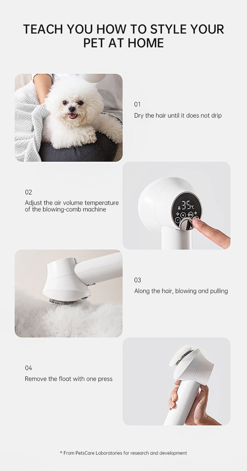 Smart Pet Hair Dryer Dog Golden Retriever