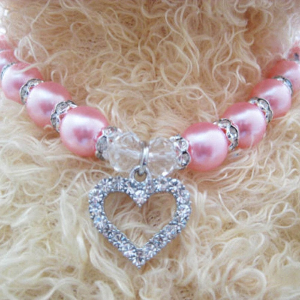 Pet Coller Puppy Dog Cat Pearl Necklace
