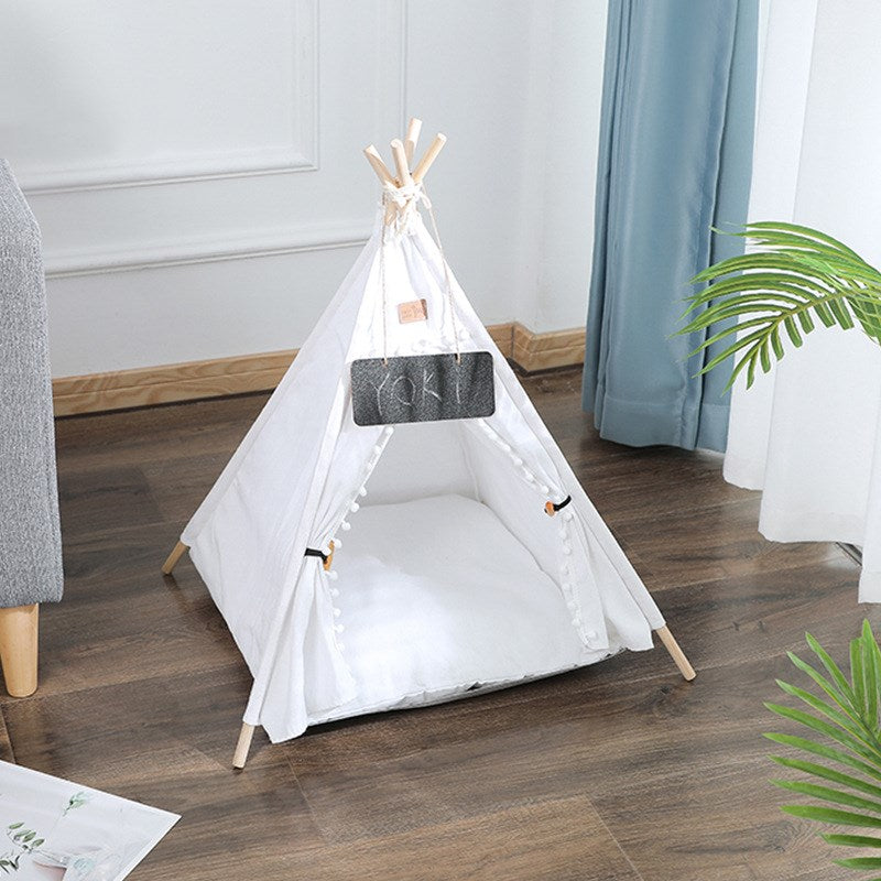 Removable And Washable Canvas Dog Tent Pet Bed Pad