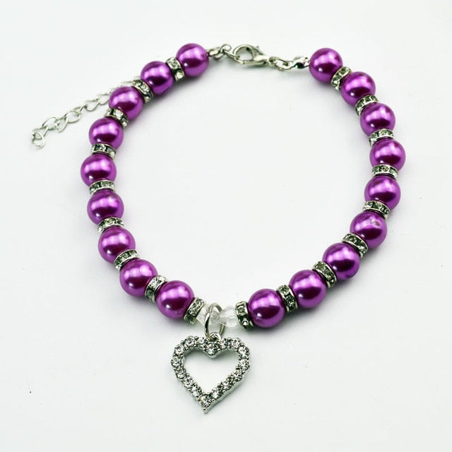 Pet Coller Puppy Dog Cat Pearl Necklace