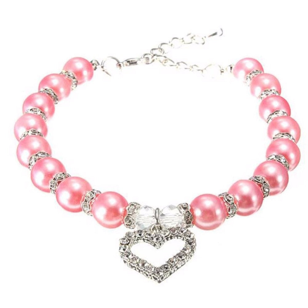 Pet Coller Puppy Dog Cat Pearl Necklace