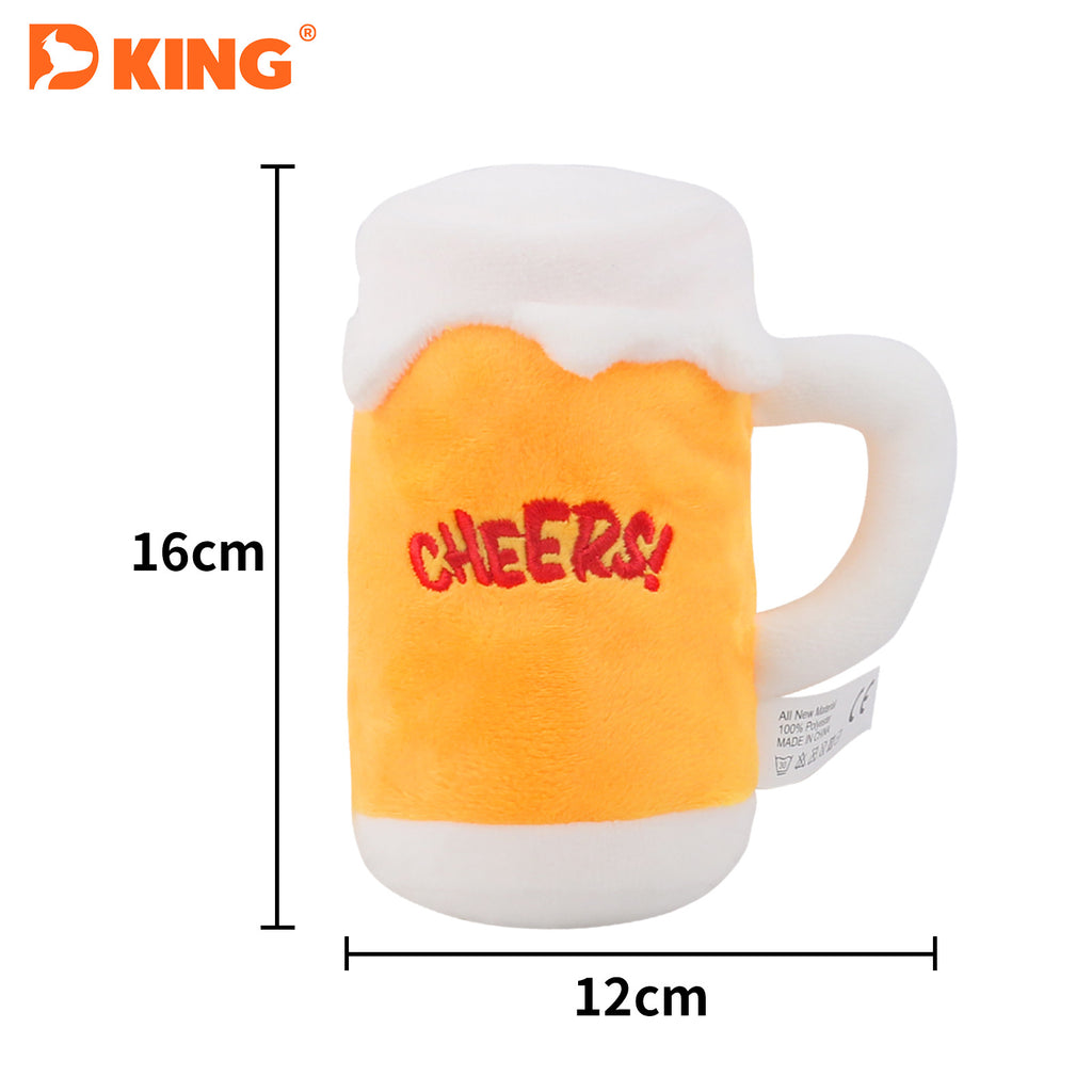 Squeaking Dog Toy Beer Bottle Beer Cup