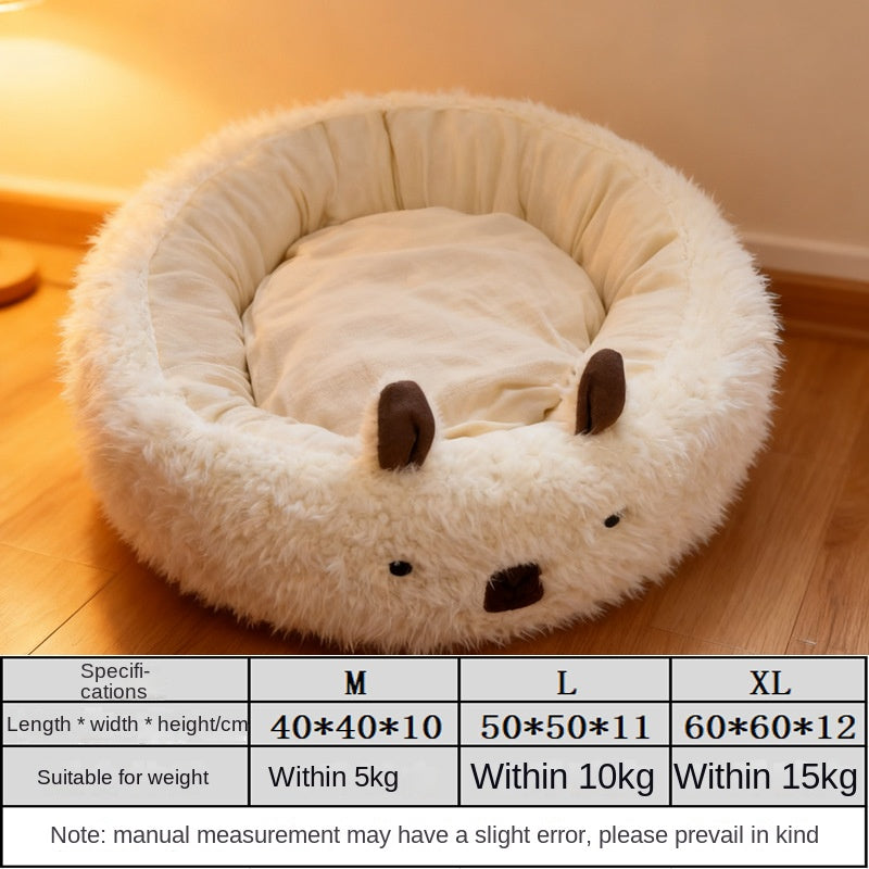 Winter Warm Half-Enclosed Dog Bed