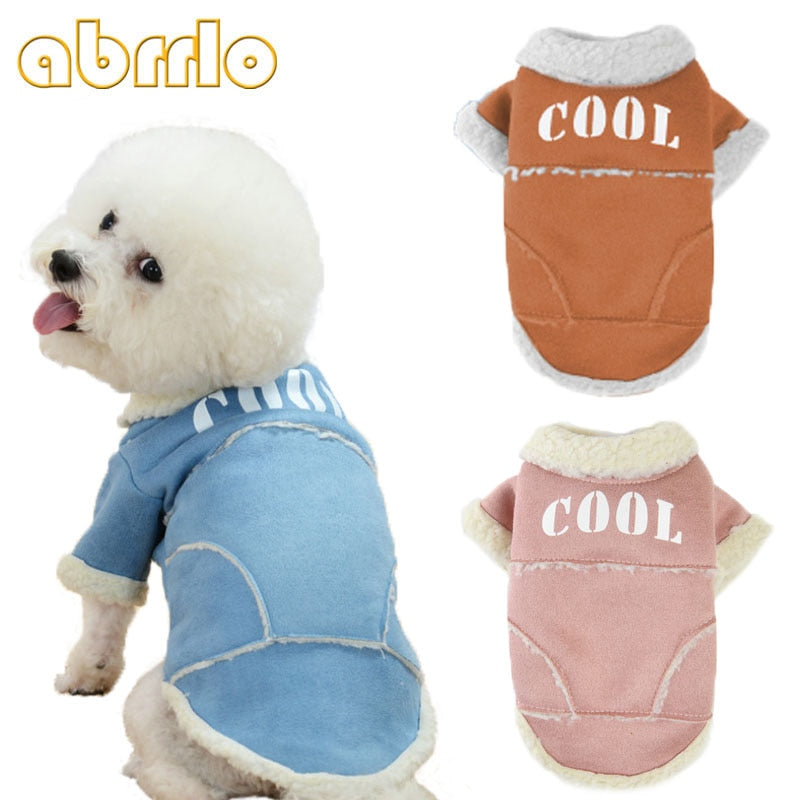 Dog Jacket Thickening Fleece Pet Outfits Small Dogs Chihuahua   Clothing