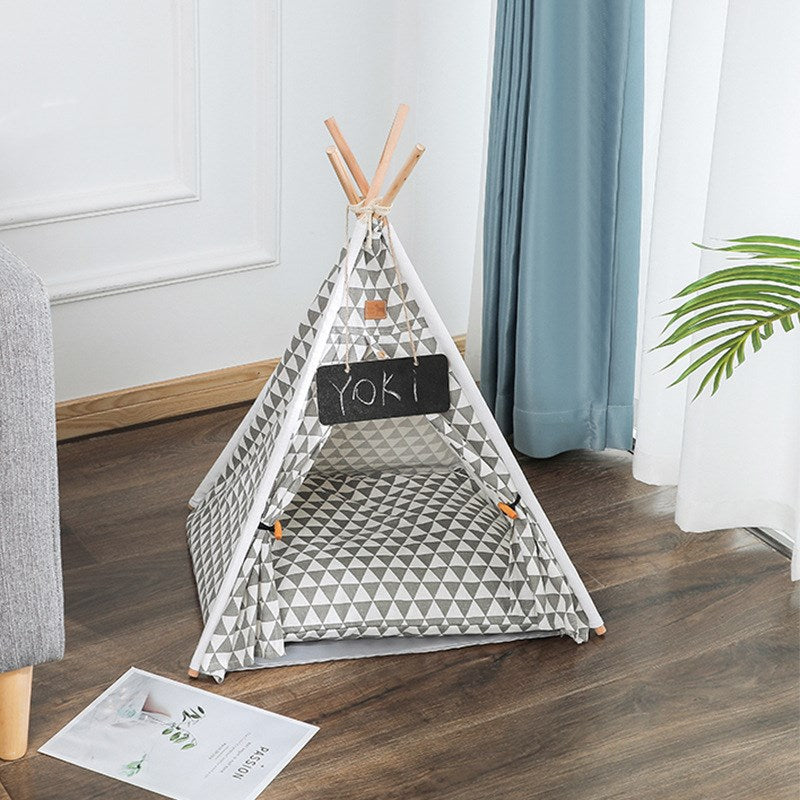 Removable And Washable Canvas Dog Tent Pet Bed Pad
