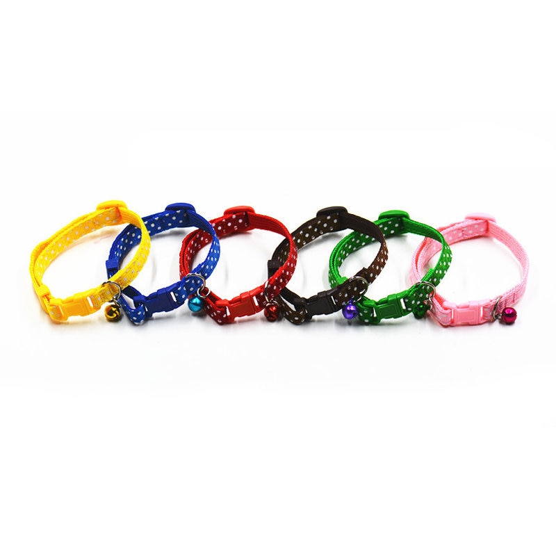 Adjustable Dot Printed Little Dog Collars