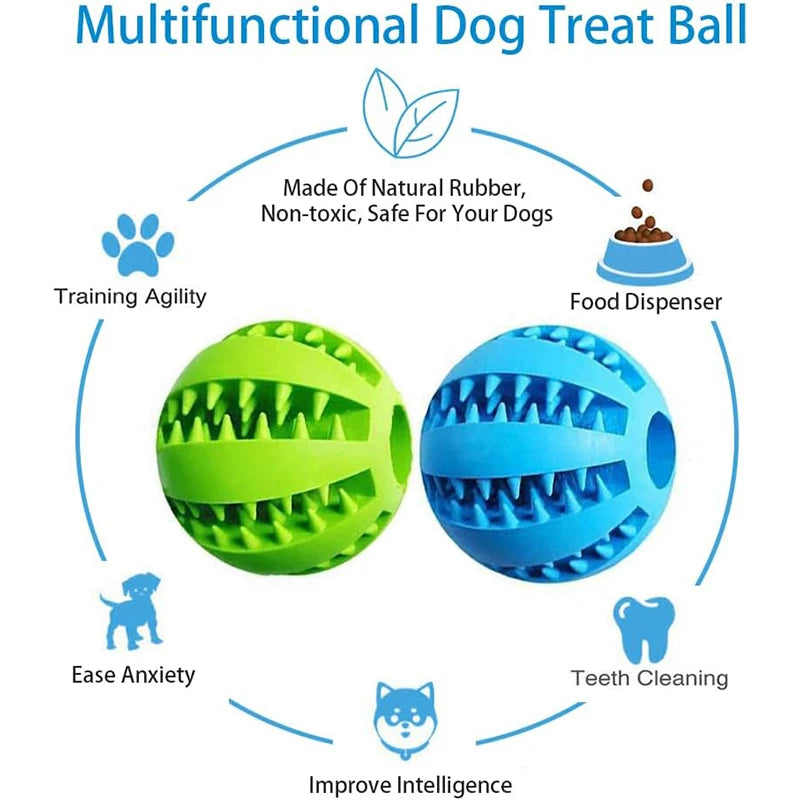 Interactive Rubber Balls Puppy Chewing Toys Pet Tooth Cleaning Ball