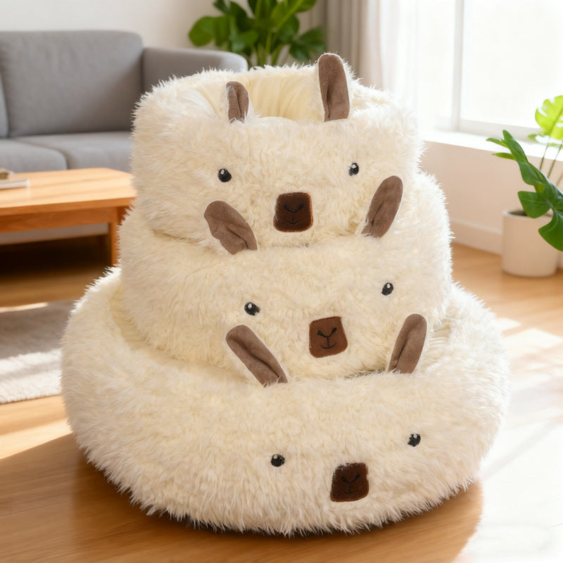 Winter Warm Half-Enclosed Dog Bed