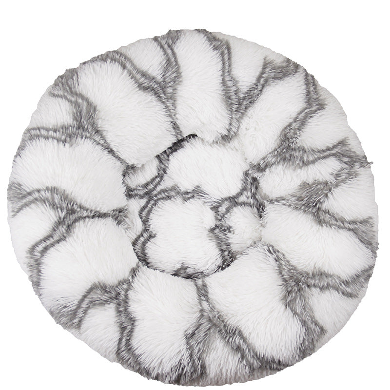 Plush Round Gradual Change Pet  Bed Winter