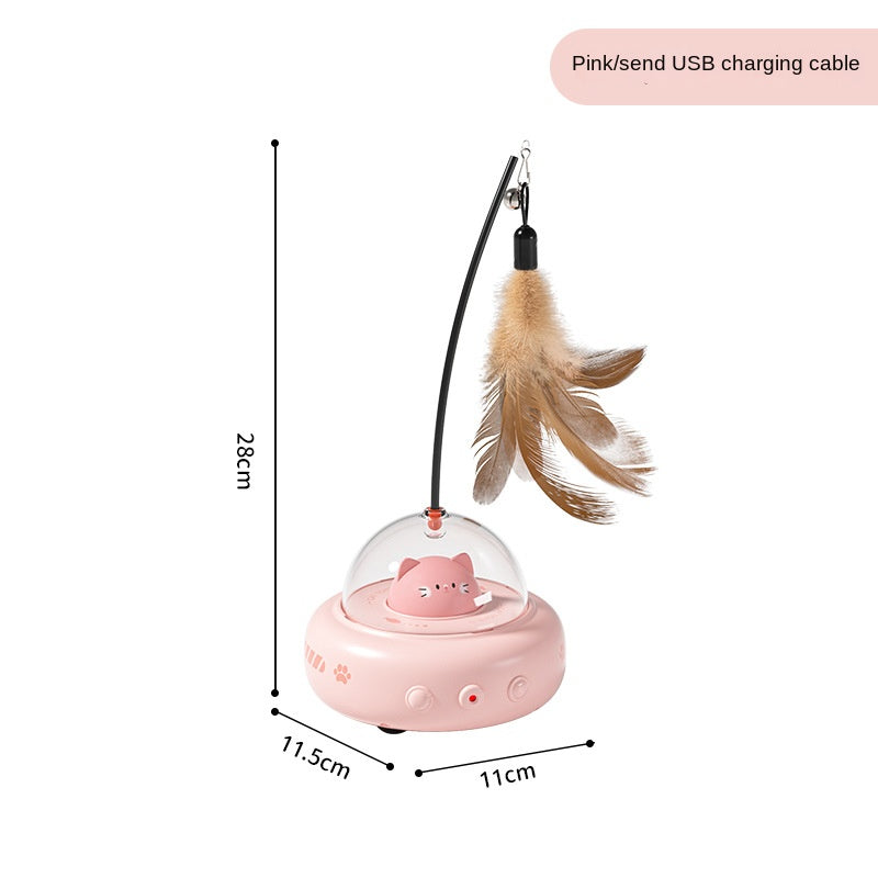 Cat Toy Feather Teaser Stick