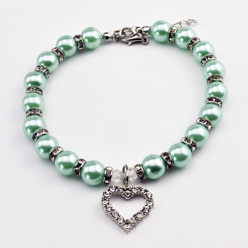 Pet Coller Puppy Dog Cat Pearl Necklace
