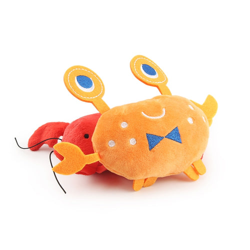 2PCS Lobster Squeaky Cartoon Crab Puppy Pet Toy