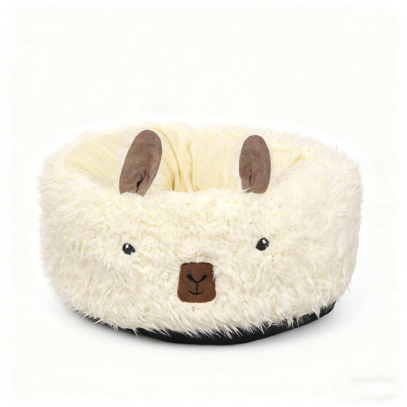 Winter Warm Half-Enclosed Dog Bed