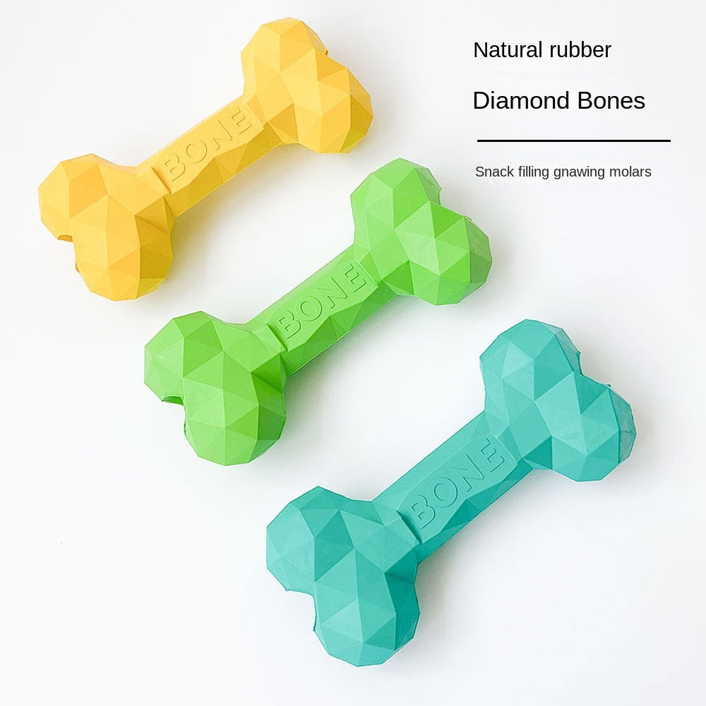 Diamond Bone Slow-Feeding Chew Toy