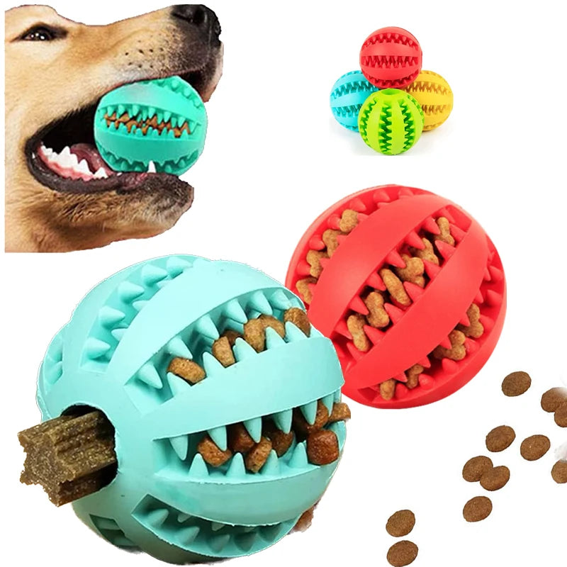 Interactive Rubber Balls Puppy Chewing Toys Pet Tooth Cleaning Ball