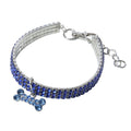 Bone Pendant Crystal Diamond Cat Collars For Small Medium Dogs