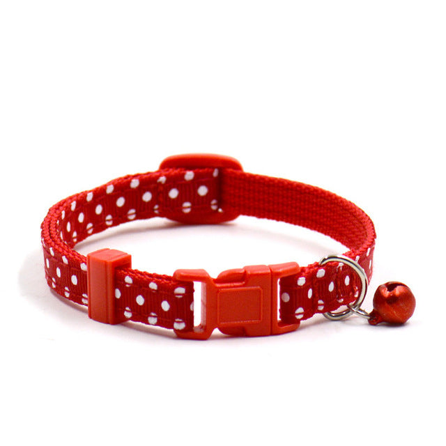 Adjustable Dot Printed Little Dog Collars