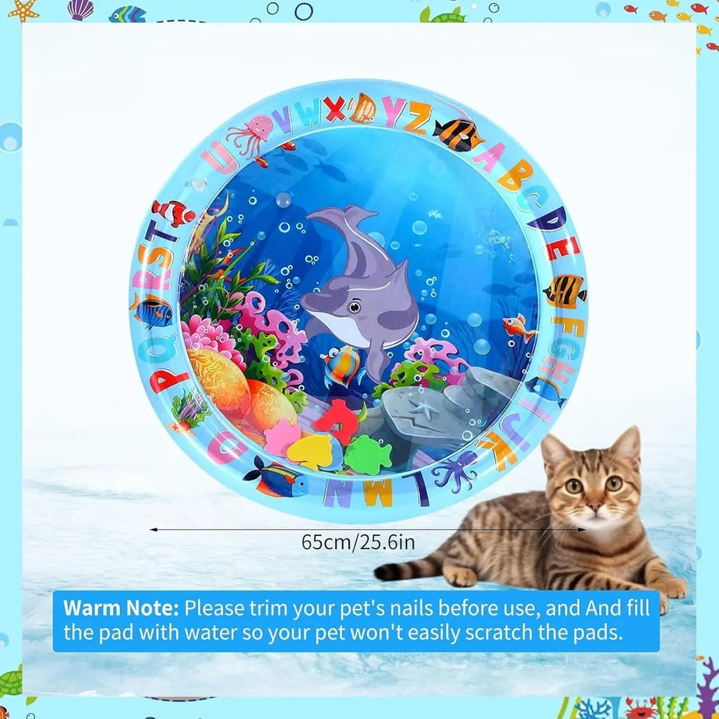 Water Sensory Play Mat for Cats and Dogs Summer Indoor Activity