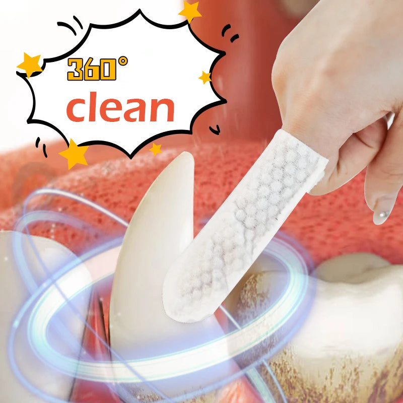 Pet Cleaning Products Disposable Finger Toothbrush Pet Teeth Cleaning