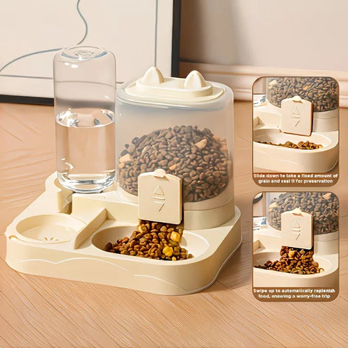 2-in-1 Large Pet Feeder & Water Dispenser