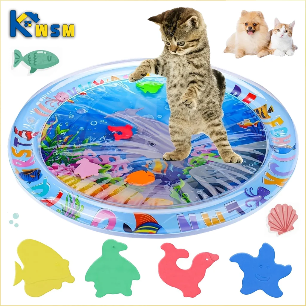 Water Sensory Play Mat for Cats and Dogs Summer Indoor Activity