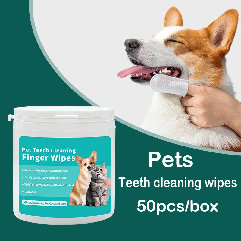 Pet Cleaning Products Disposable Finger Toothbrush Pet Teeth Cleaning