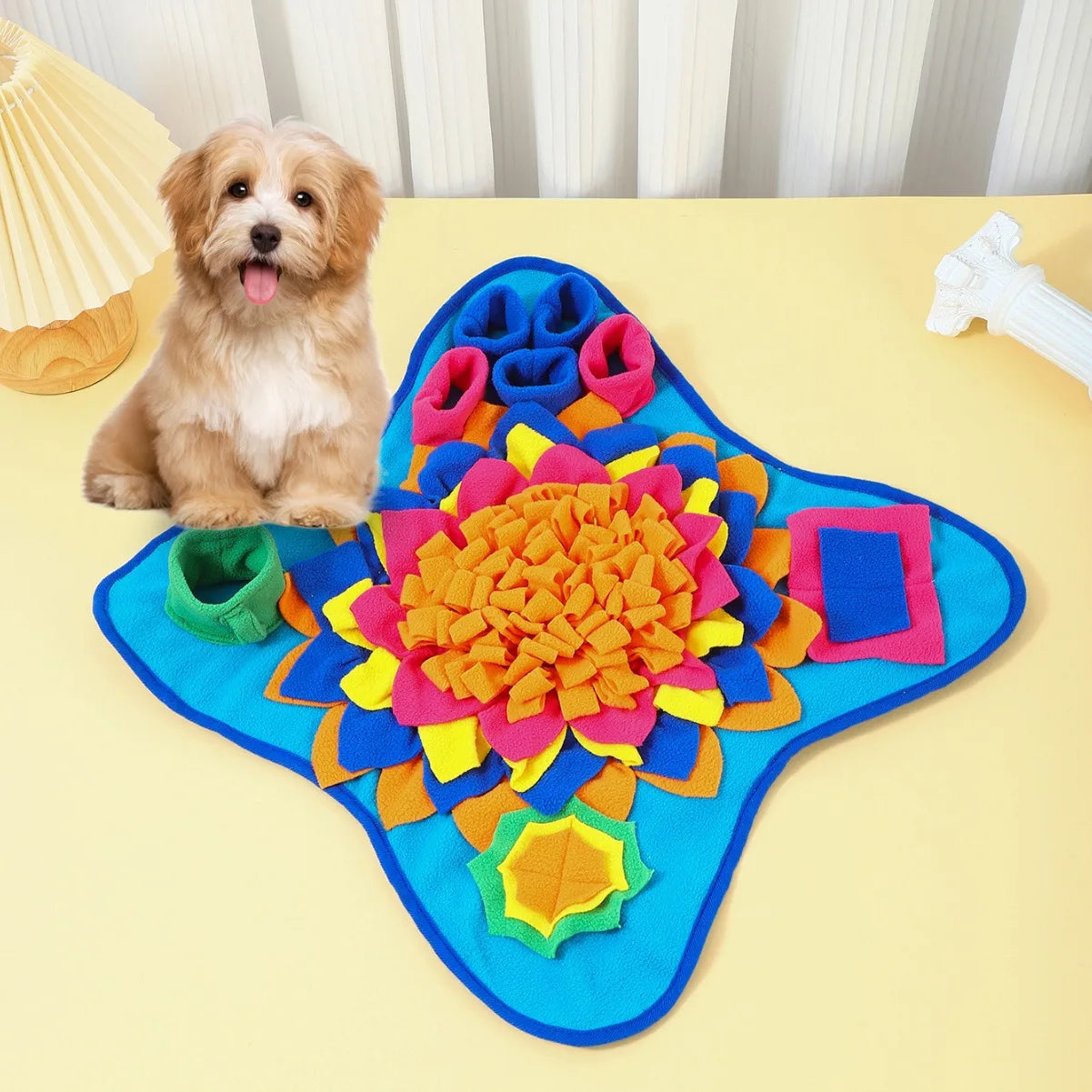 Pet Snuffle Mat for Dogs, Interactive Feed Puzzle