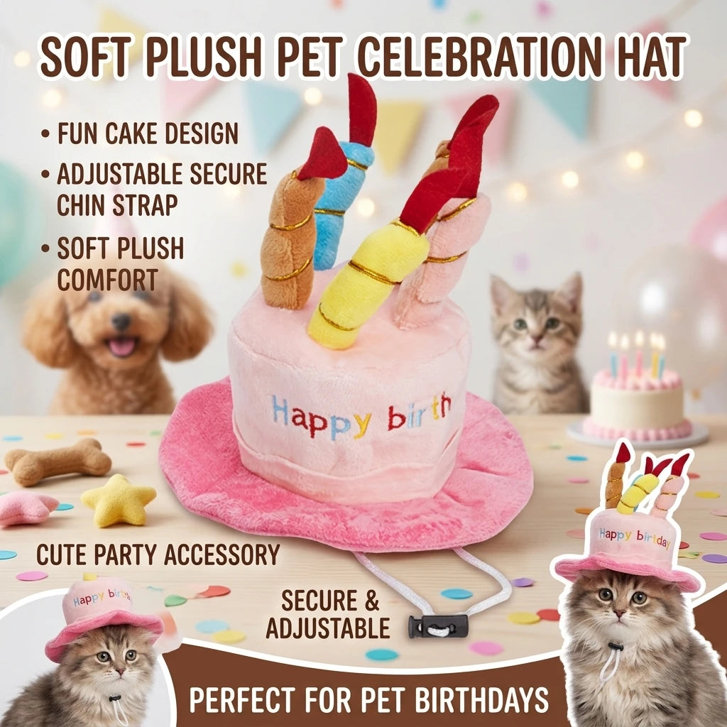 Pet Birthday Party Hat Toy Set