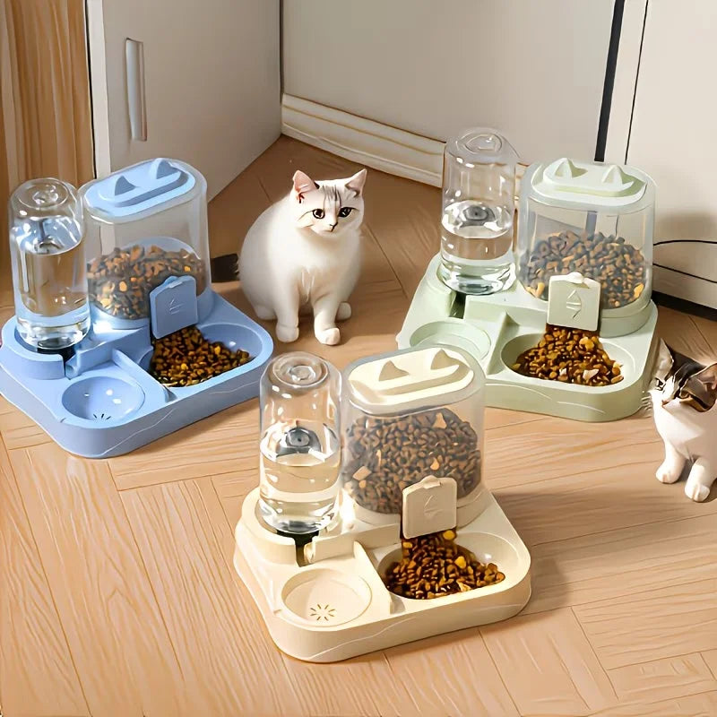 2-in-1 Large Pet Feeder & Water Dispenser