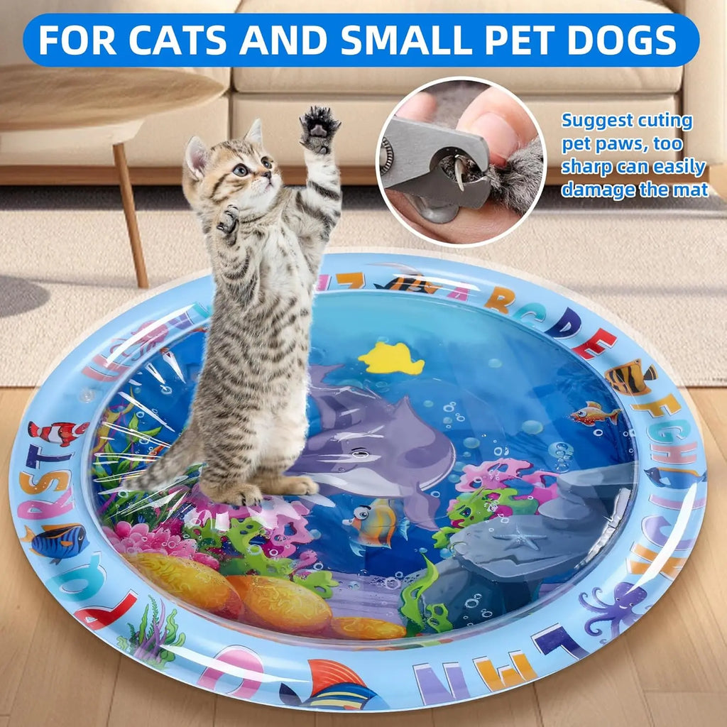 Water Sensory Play Mat for Cats and Dogs Summer Indoor Activity